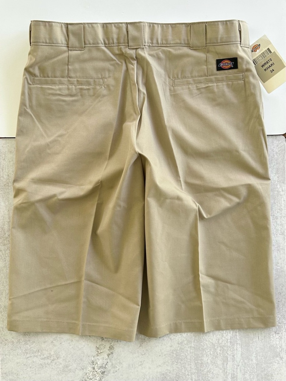 Genuine Dickies Mens Slim Fit Flat Front Work Short 13", Khaki 34 NWT - Picture 5 of 6